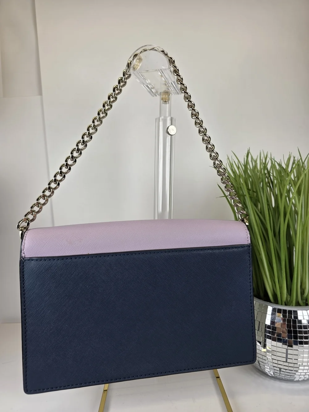 Kate Spade New York Blockcolor Lavender White & Navy Shoulder Crossbody Bag